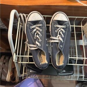 Converse Blue Athletic Shoes with Canvas Upper and Rubber Toe Cap